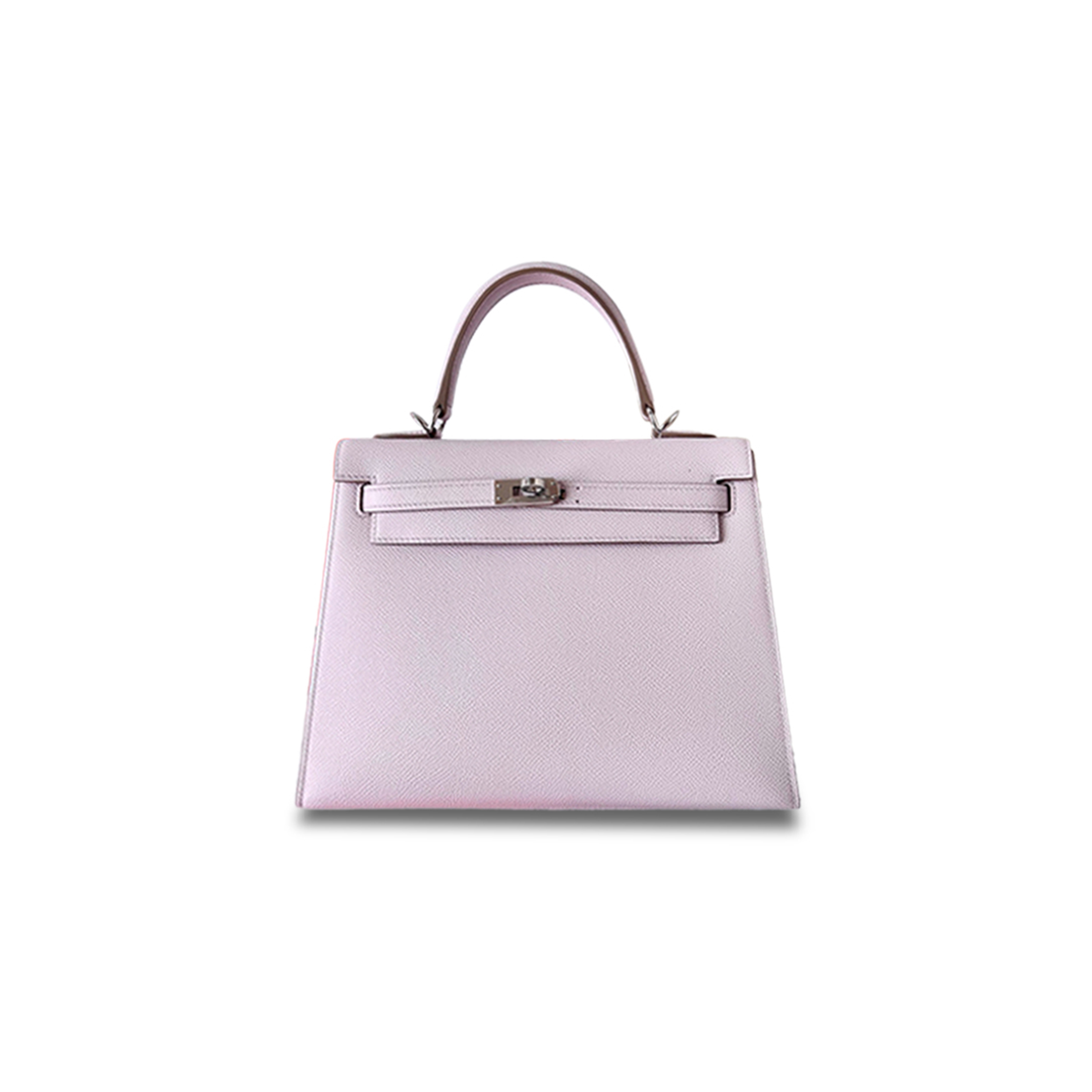 HERMÈS KELLY 25 EPSOM FANTASY PURPLE SILVER BUCKLE (25*17*7cm)